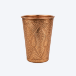 Copper Diamond Glass Set, 5 Inch, Set of 6