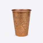 Copper Engraved Glass Set, 5 Inch, Set of 6