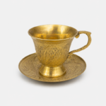 Pure Brass Engraved Cup and Saucer